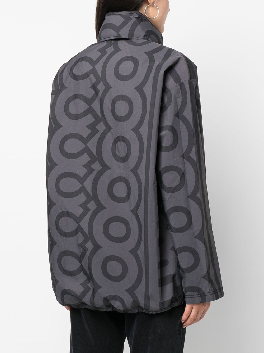 Black Monogram ripstop jacket - women